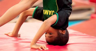 boy headstand